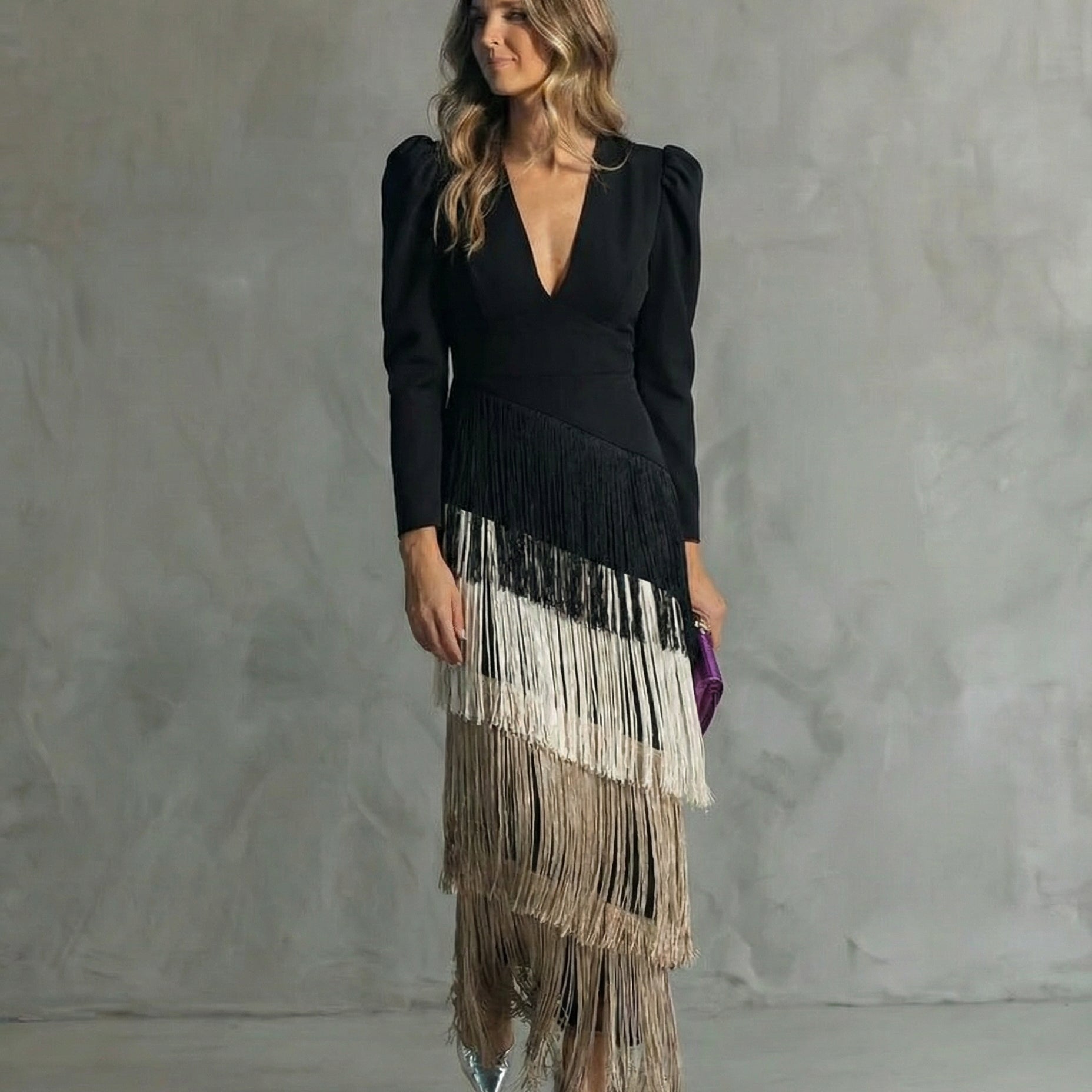 ROSALIA™ | Elegante Vestido Midi con Mangas Flecadas