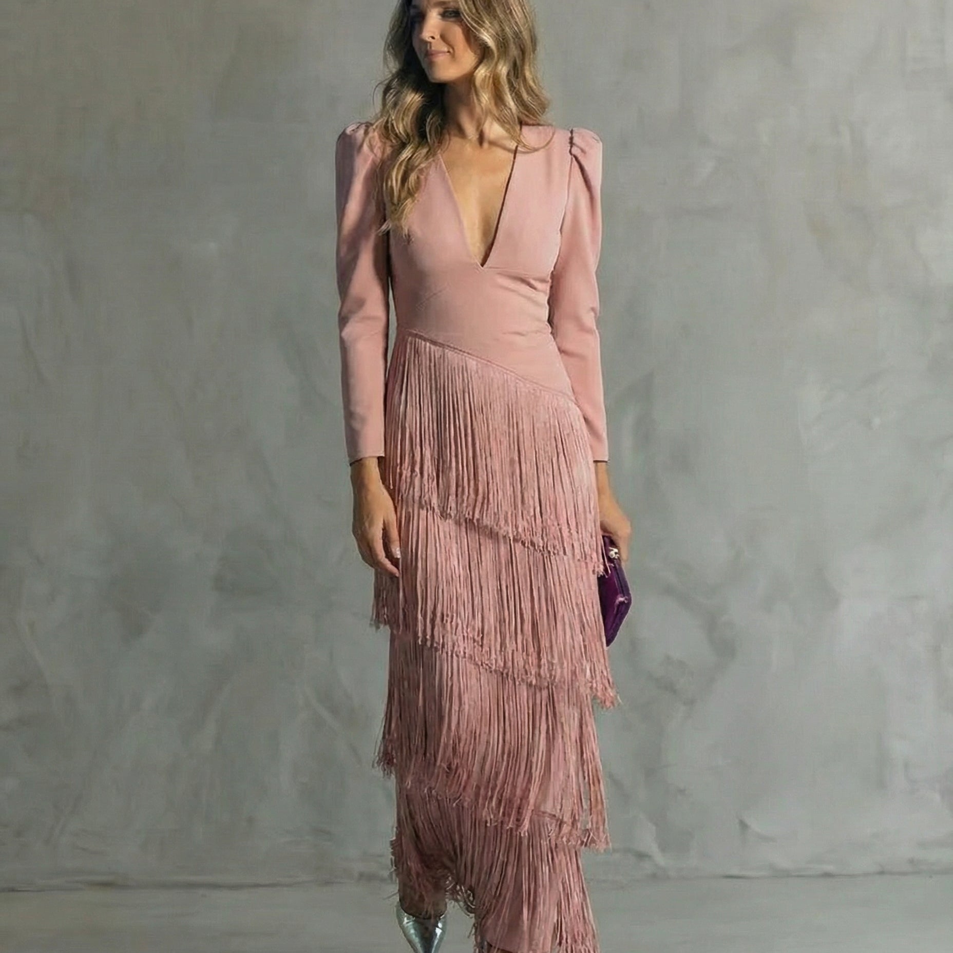 ROSALIA™ | Elegante Vestido Midi con Mangas Flecadas